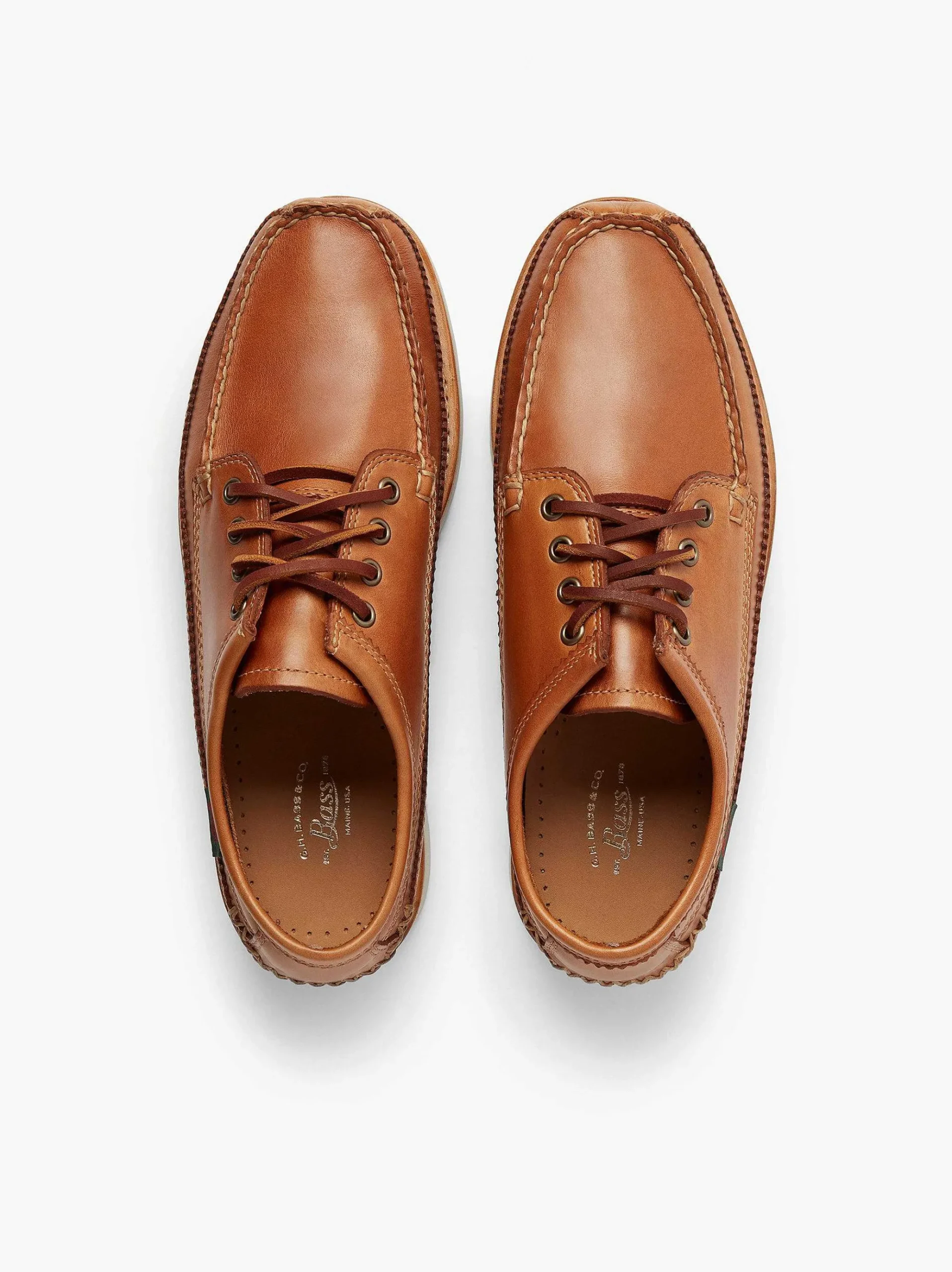G.H.BASS Camp Moc Iii Lyndon 4-Eye Moccasin Tan Cheap