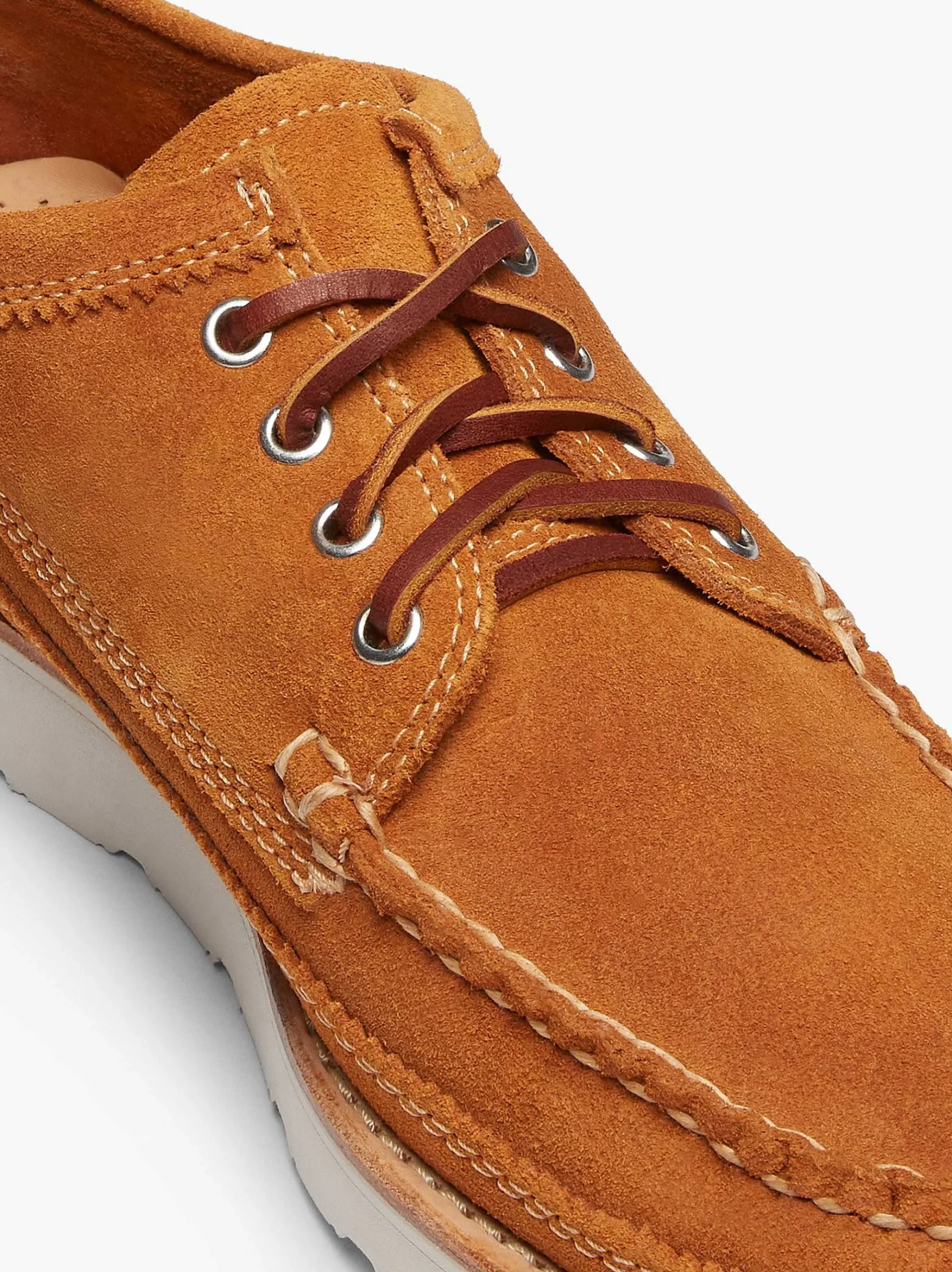 G.H.BASS Camp Moc Iii Lyndon 4-Eye Moccasin Tan Suede Cheap