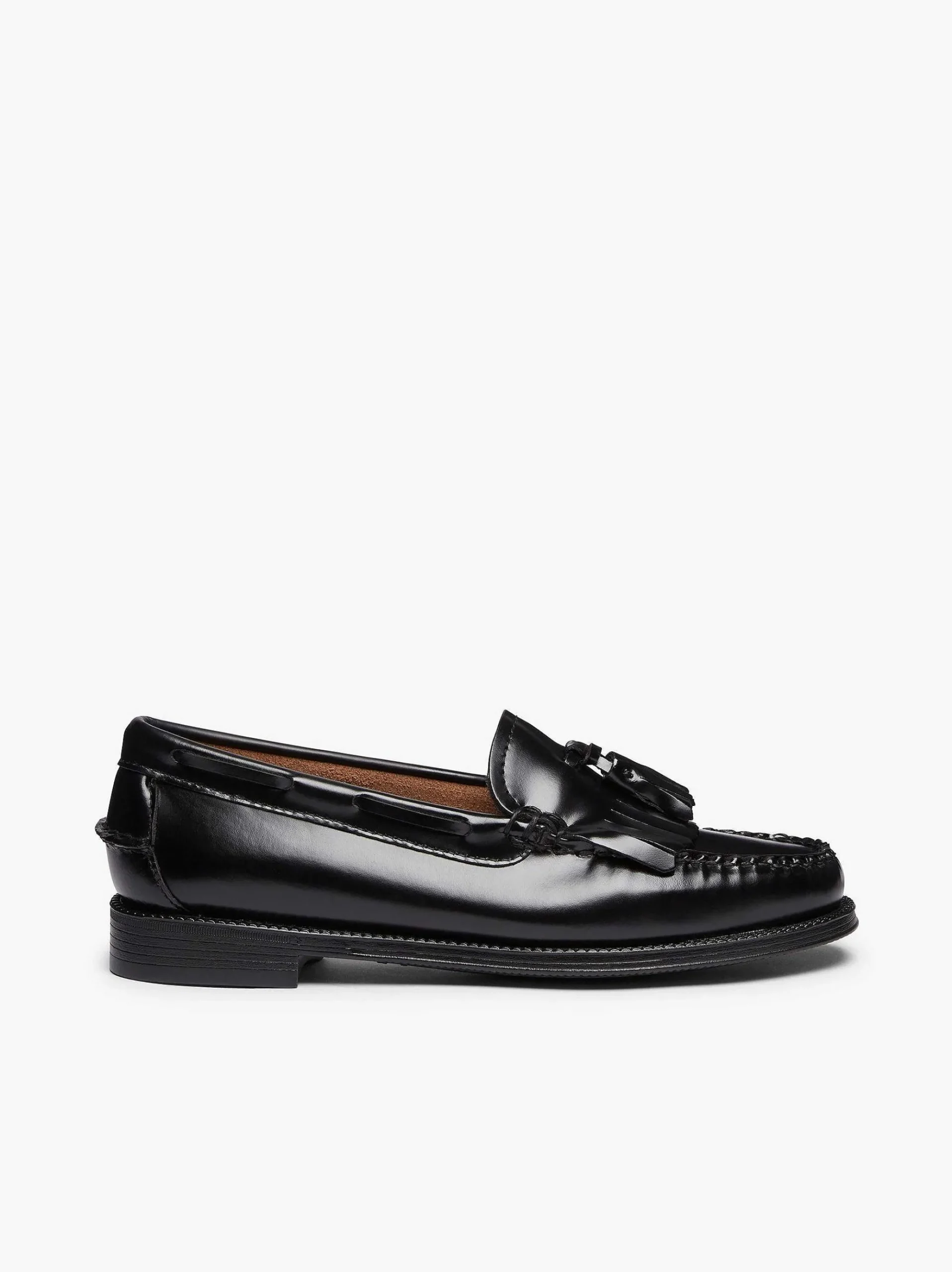 G.H.BASS Easy Weejuns Esther Kiltie Tassel Loafers Black Hot