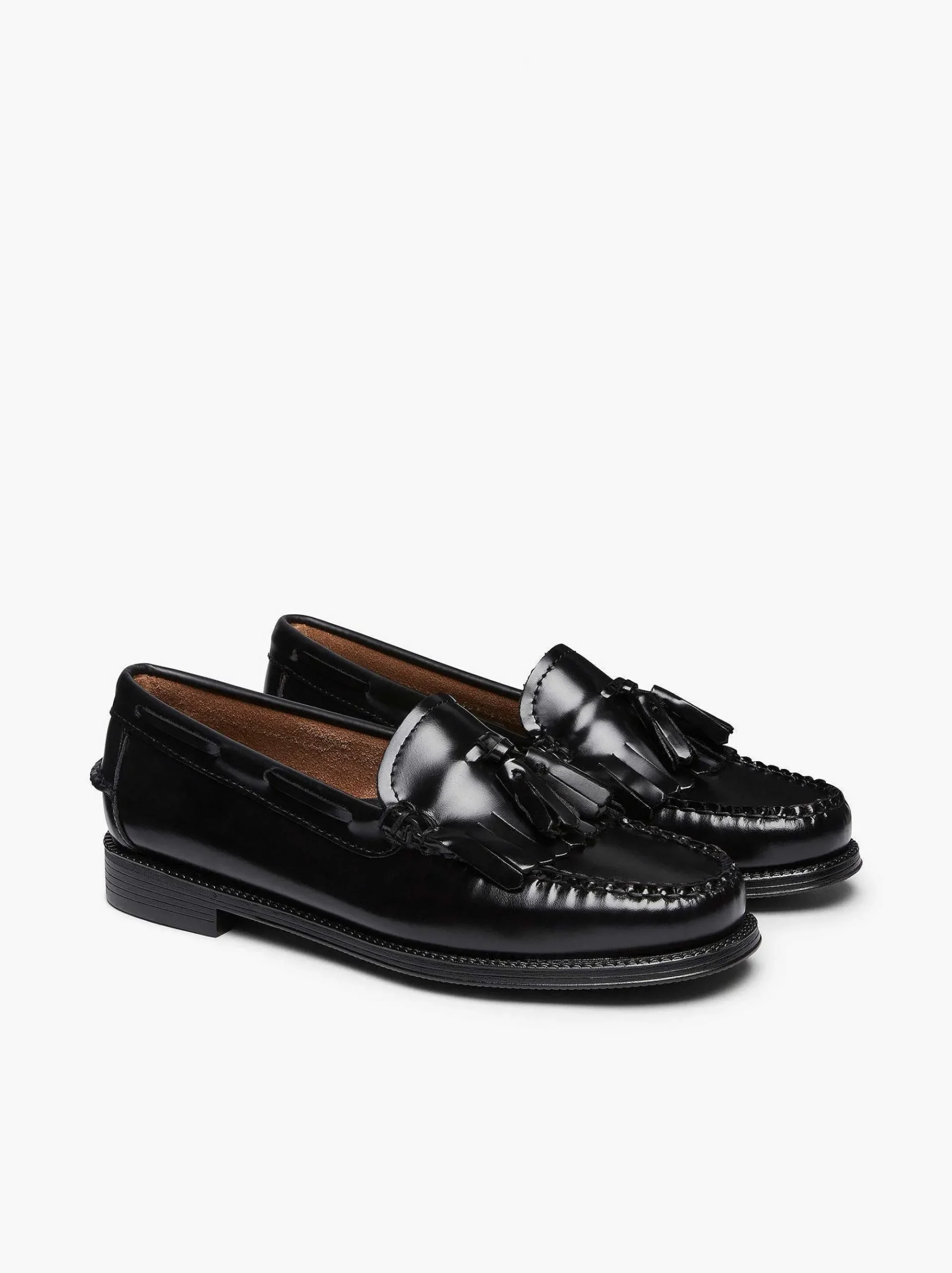 G.H.BASS Easy Weejuns Esther Kiltie Tassel Loafers Black Hot
