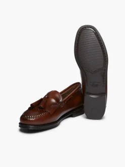 G.H.BASS Easy Weejuns Esther Kiltie Tassel Loafers Cognac Outlet