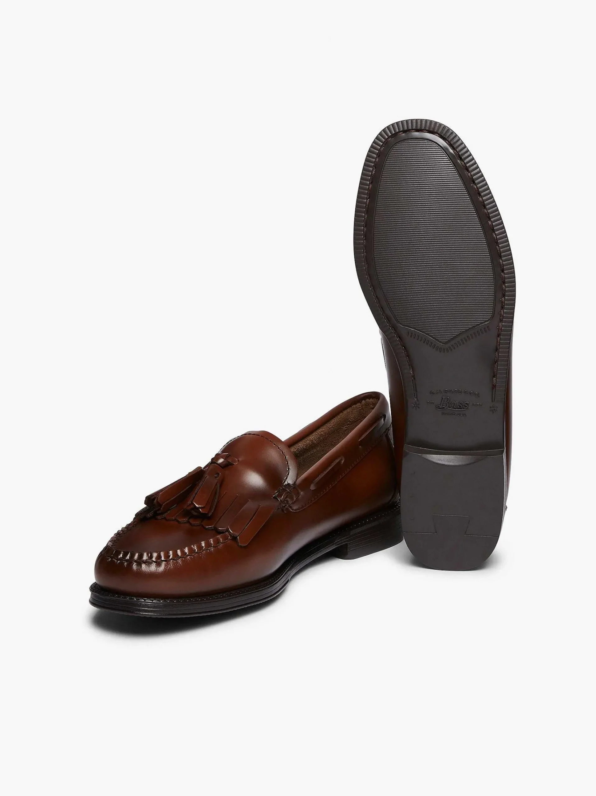G.H.BASS Easy Weejuns Esther Kiltie Tassel Loafers Cognac Outlet
