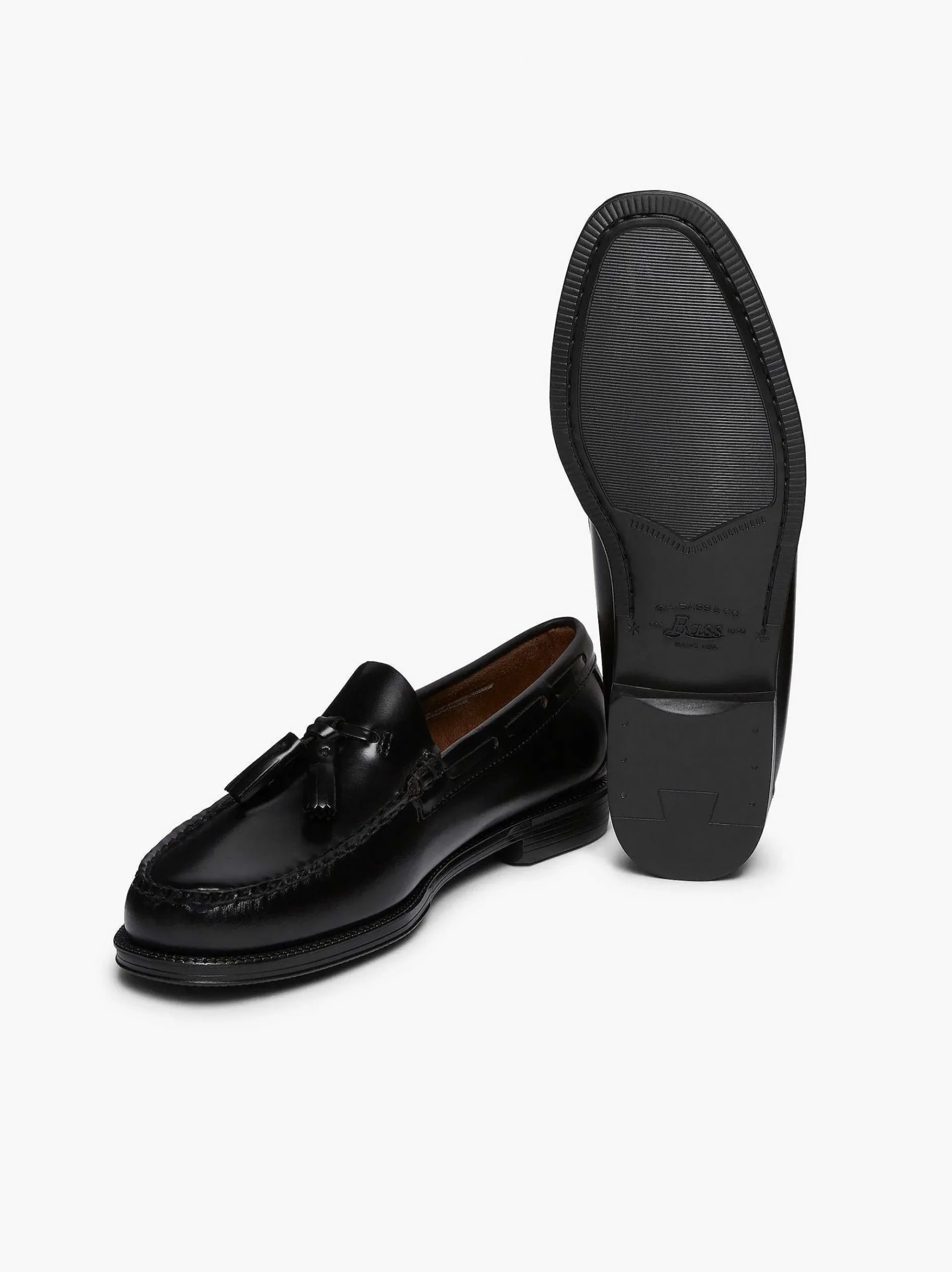 G.H.BASS Easy Weejuns Larkin Tassel Loafers Black Clearance