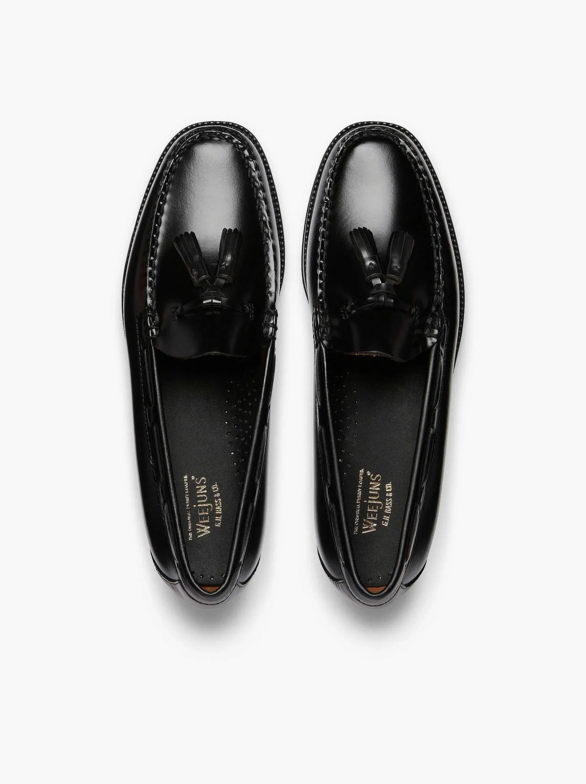G.H.BASS Easy Weejuns Larkin Tassel Loafers Black Clearance