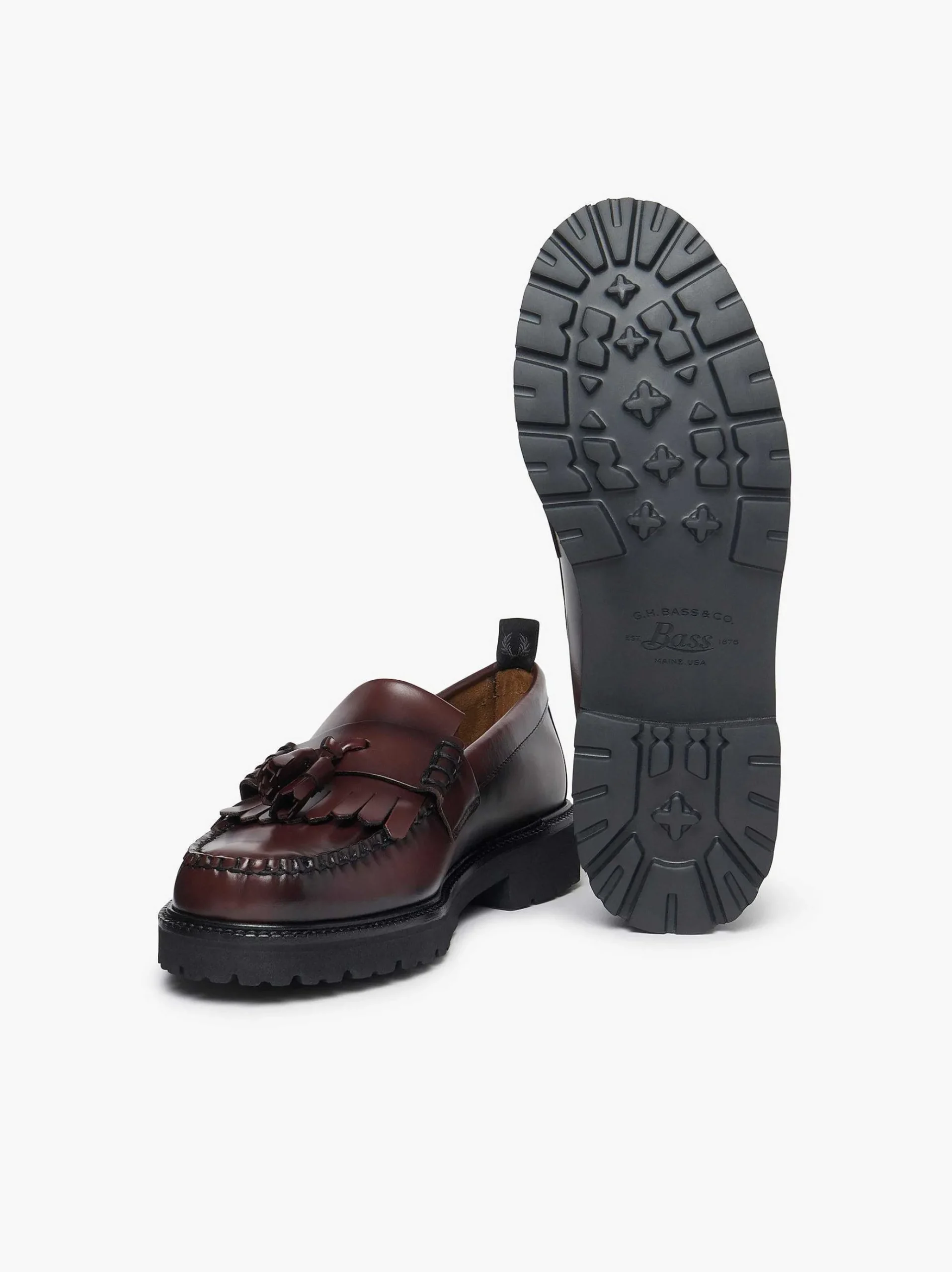 G.H.BASS X Fred Perry Weejuns 90S Layton Tassel Loafers Wine Cheap