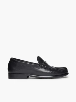 G.H.BASS Panama Lianna Saddle Bar Loafers Black Fashion