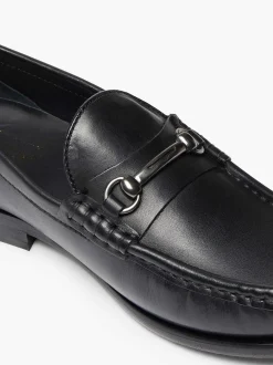 G.H.BASS Panama Lianna Saddle Bar Loafers Black Fashion