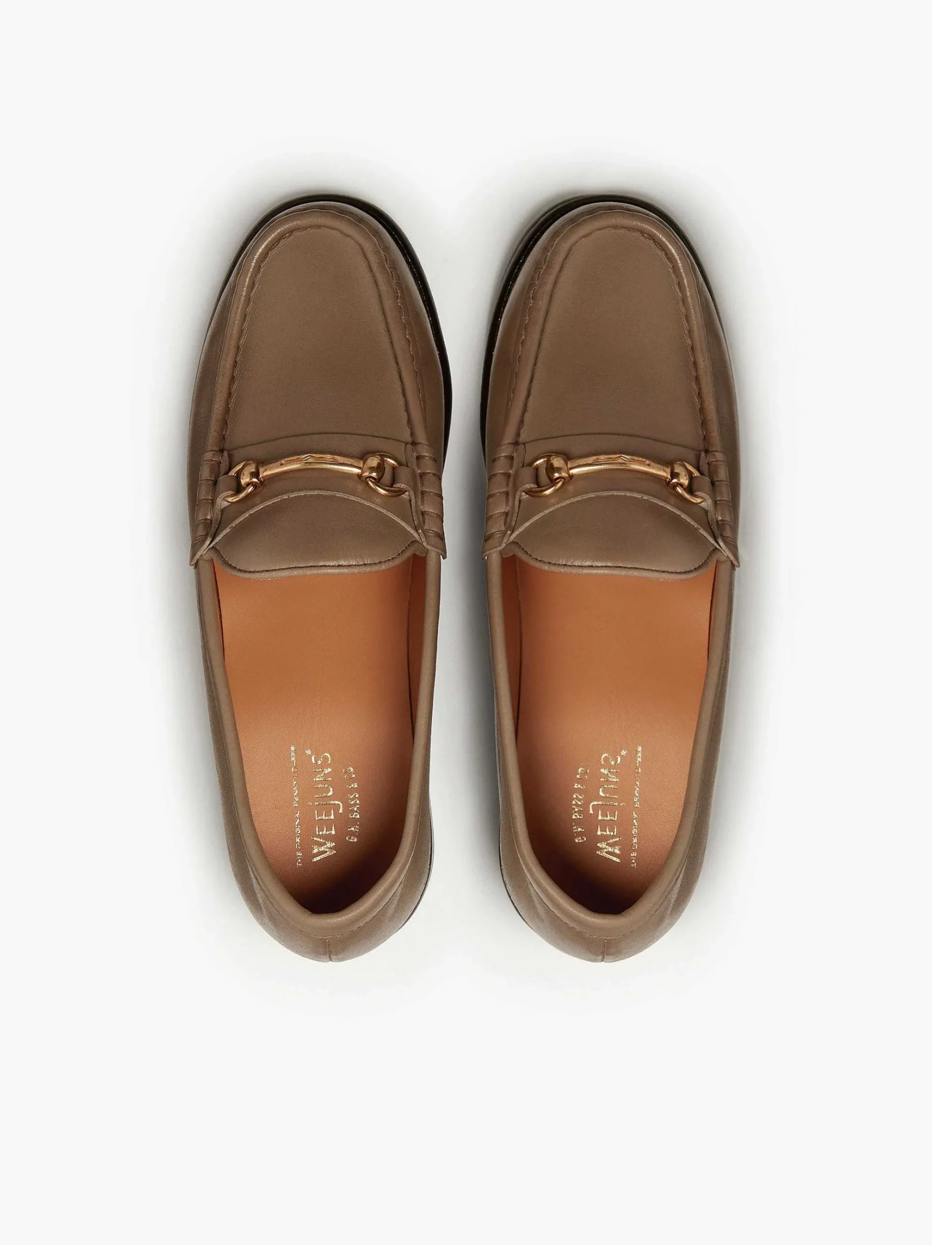 G.H.BASS Panama Lianna Saddle Bar Loafers Taupe Best