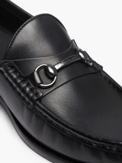 G.H.BASS Panama Lincoln Saddle Bar Loafers Black Discount