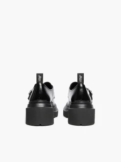 G.H.BASS Platform Lug Derby Black Flash Sale