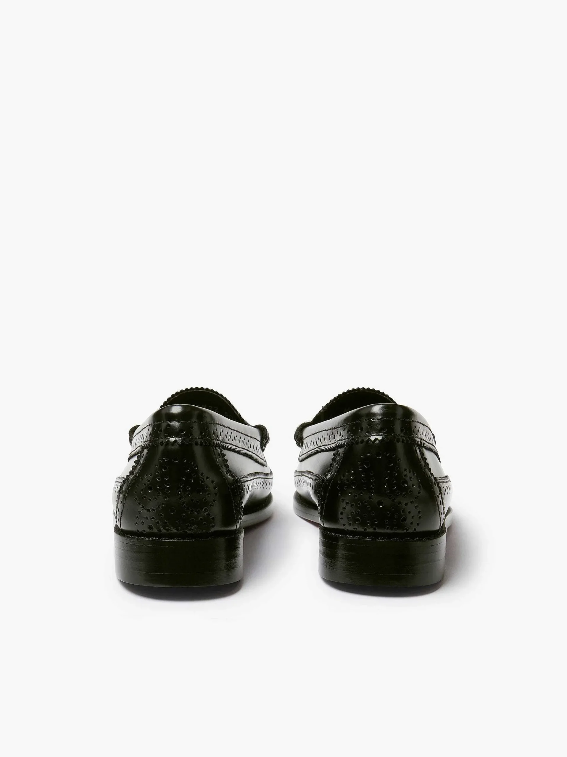 G.H.BASS Weejuns Brogue Penny Loafers Black Best