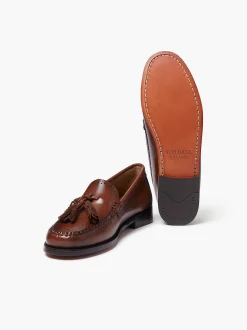 G.H.BASS Weejuns Estelle Brogue Tassel Loafers Cognac Cheap