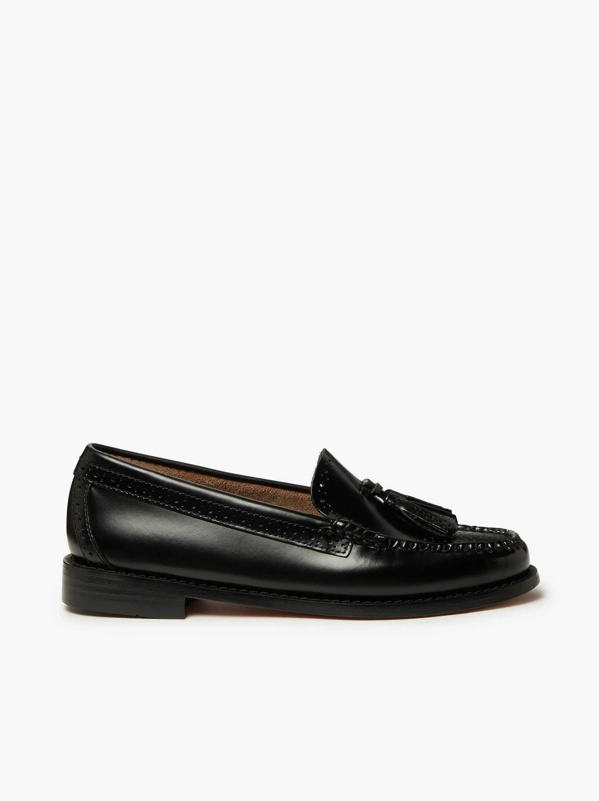 G.H.BASS Weejuns Estelle Brogue Tassel Loafers Black New