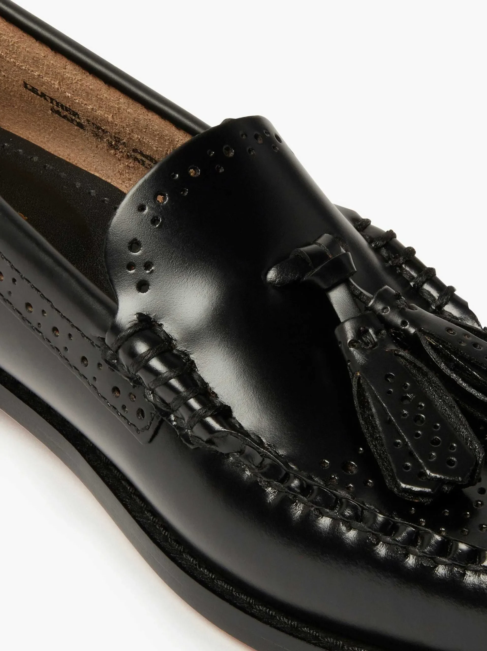 G.H.BASS Weejuns Estelle Brogue Tassel Loafers Black New