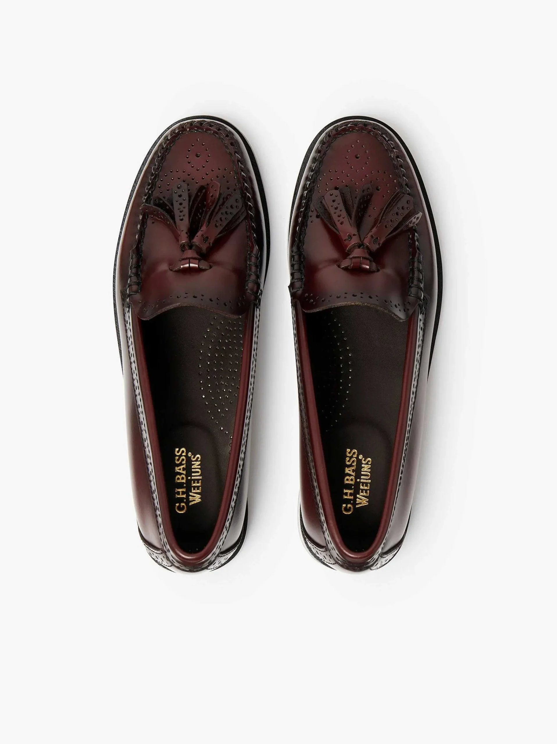 G.H.BASS Weejuns Estelle Brogue Tassel Loafers Wine Shop