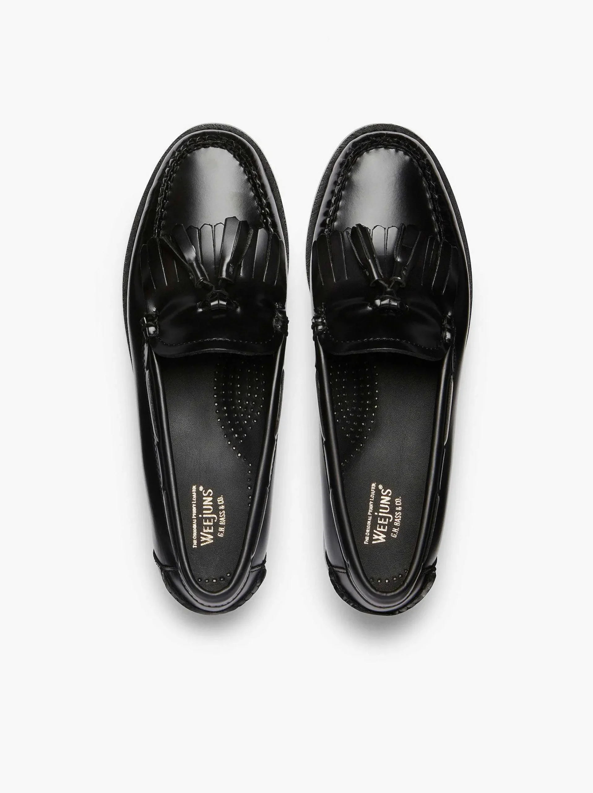 G.H.BASS Weejuns Esther Kiltie Tassel Loafers Black Cheap
