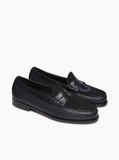 G.H.BASS Weejuns Larson Letterman Penny Loafers Black Flash Sale
