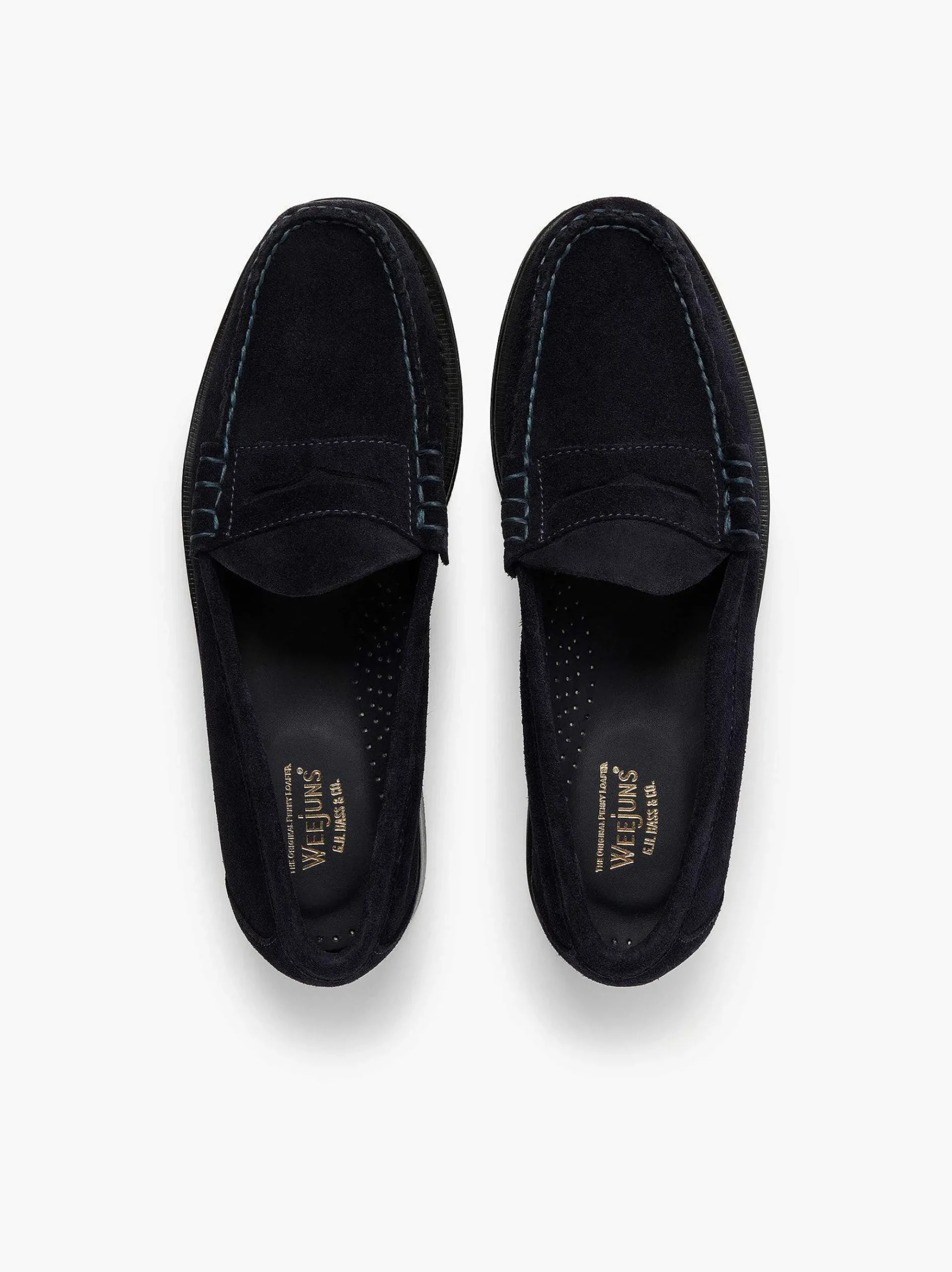 G.H.BASS Weejuns Larson Penny Loafers Navy Discount