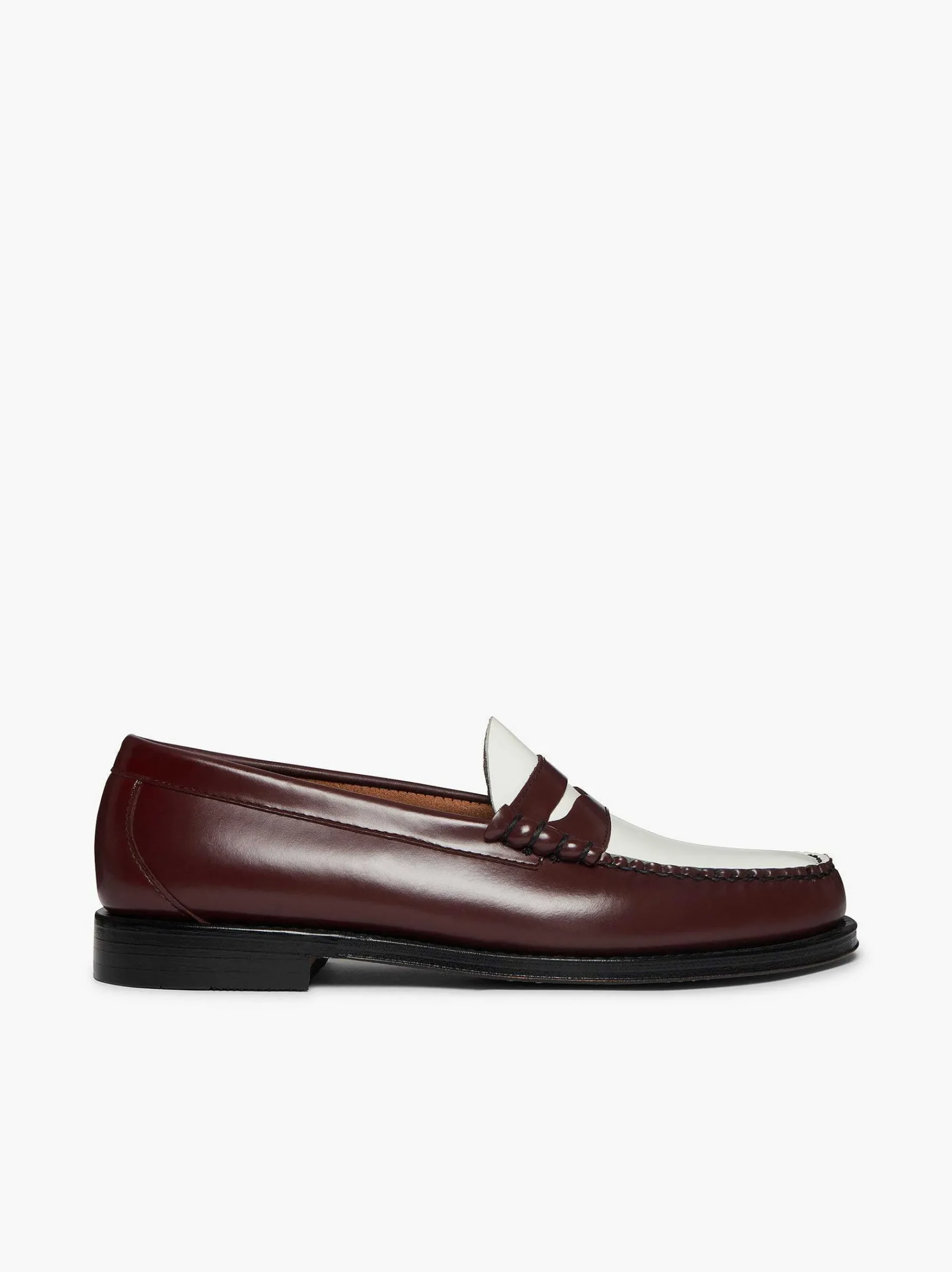 G.H.BASS Weejuns Larson Penny Loafers Wine & White Discount