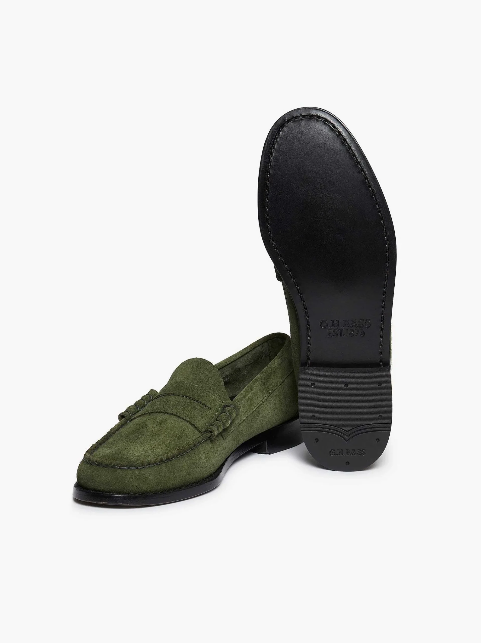 G.H.BASS Weejuns Larson Penny Loafers Dark Green Best Sale