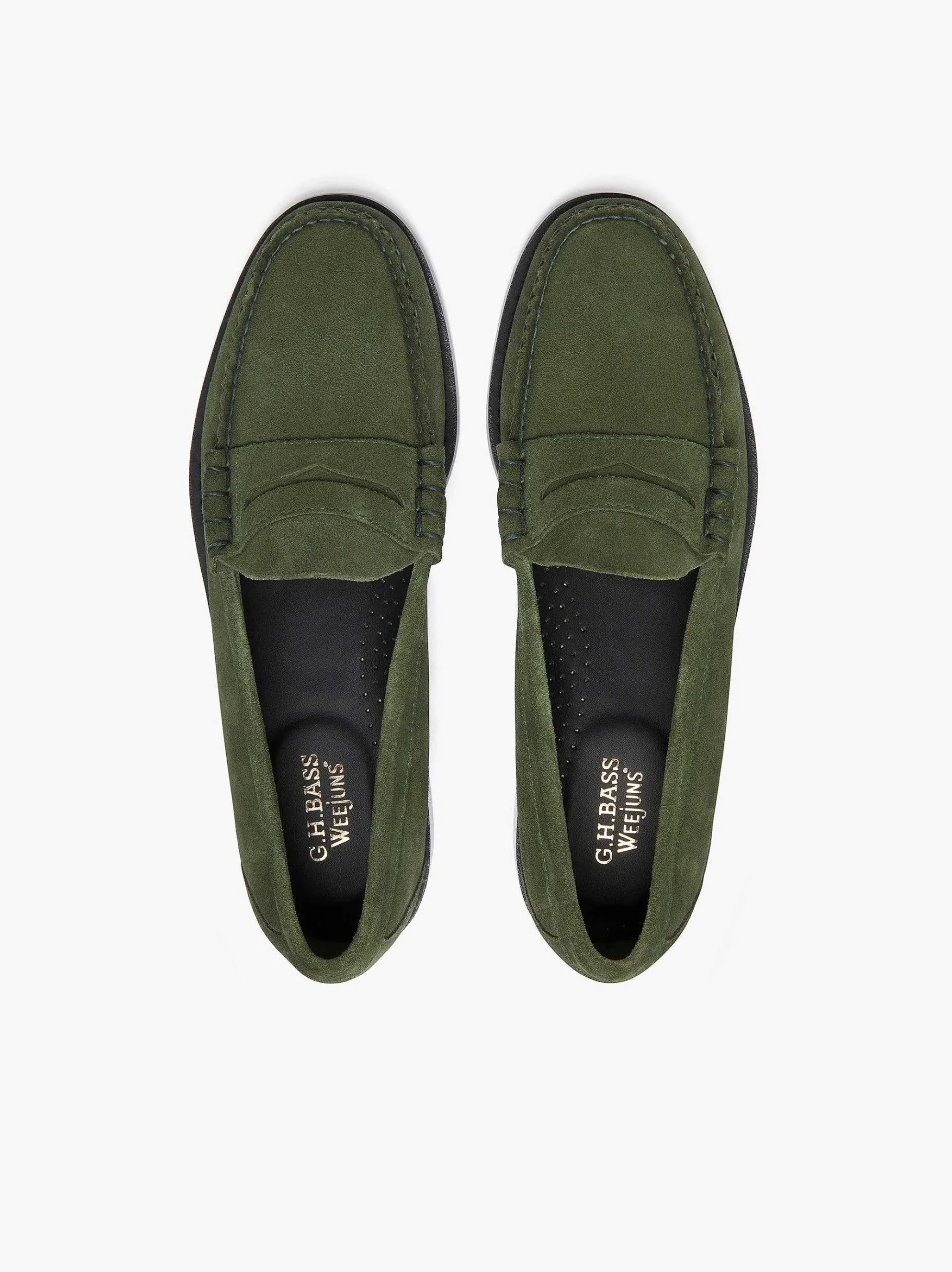G.H.BASS Weejuns Larson Penny Loafers Dark Green Best Sale