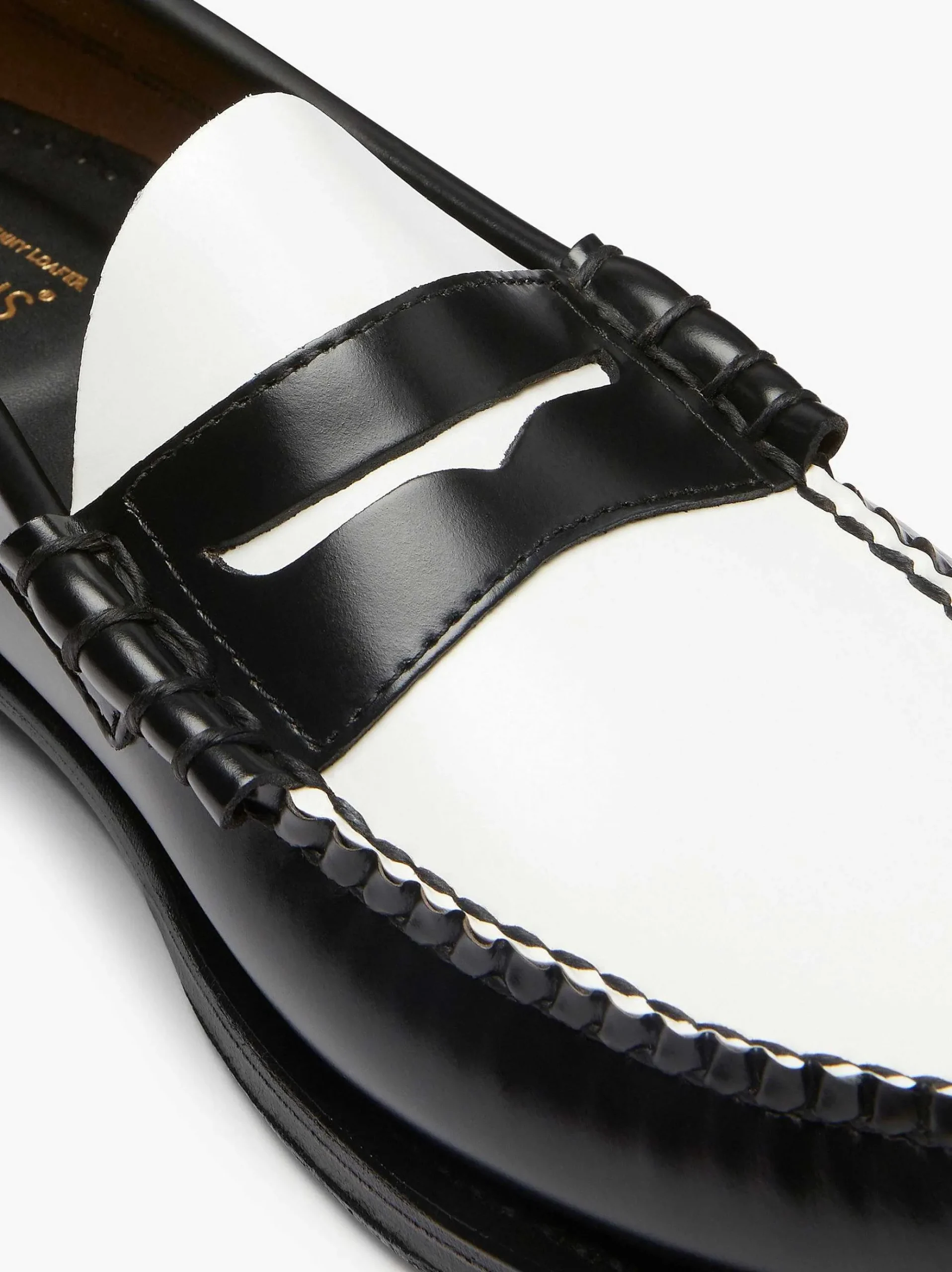 G.H.BASS Weejuns Larson Penny Loafers Black & White Online