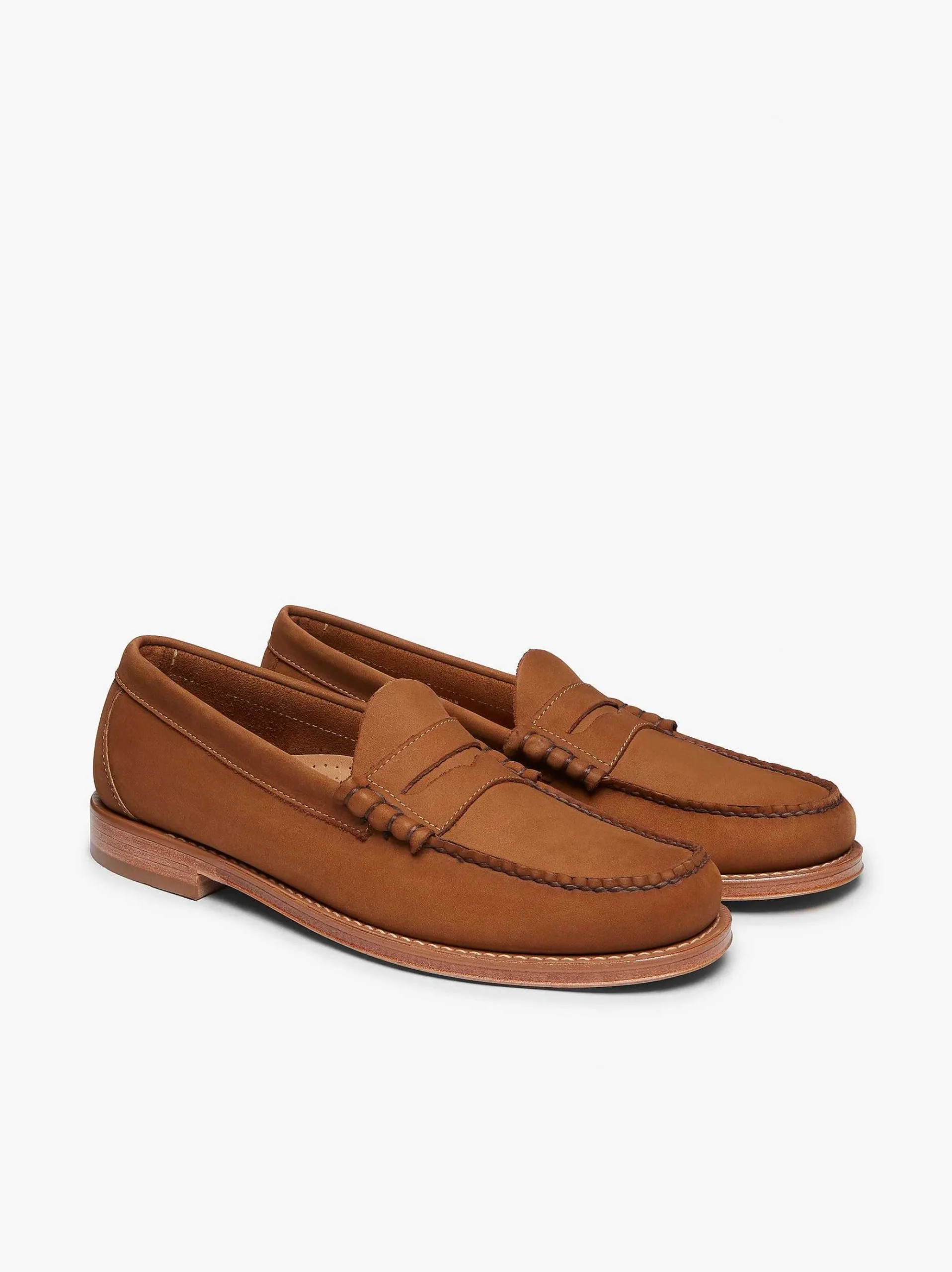 G.H.BASS Weejuns Larson Penny Loafers Tan Nubuck Sale