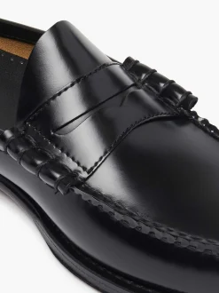 G.H.BASS Weejuns Larson Penny Slides Black New