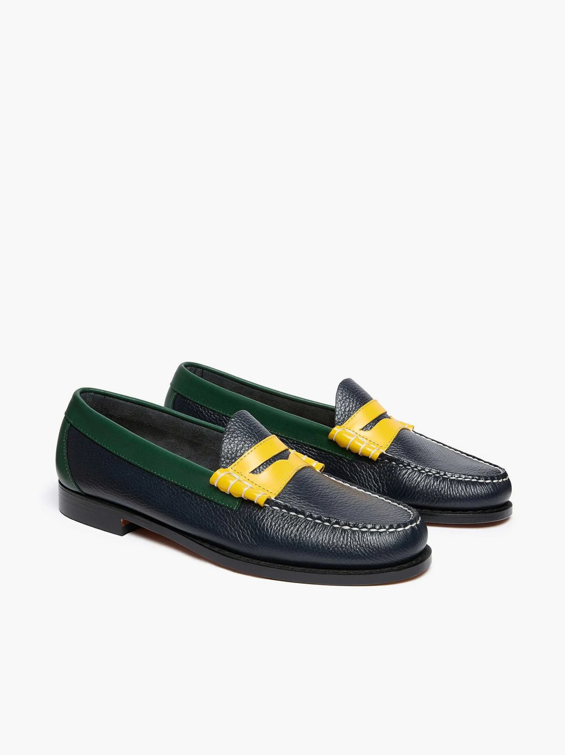 G.H.BASS Weejuns Larson Tricolour Penny Loafers Navy Multi Online