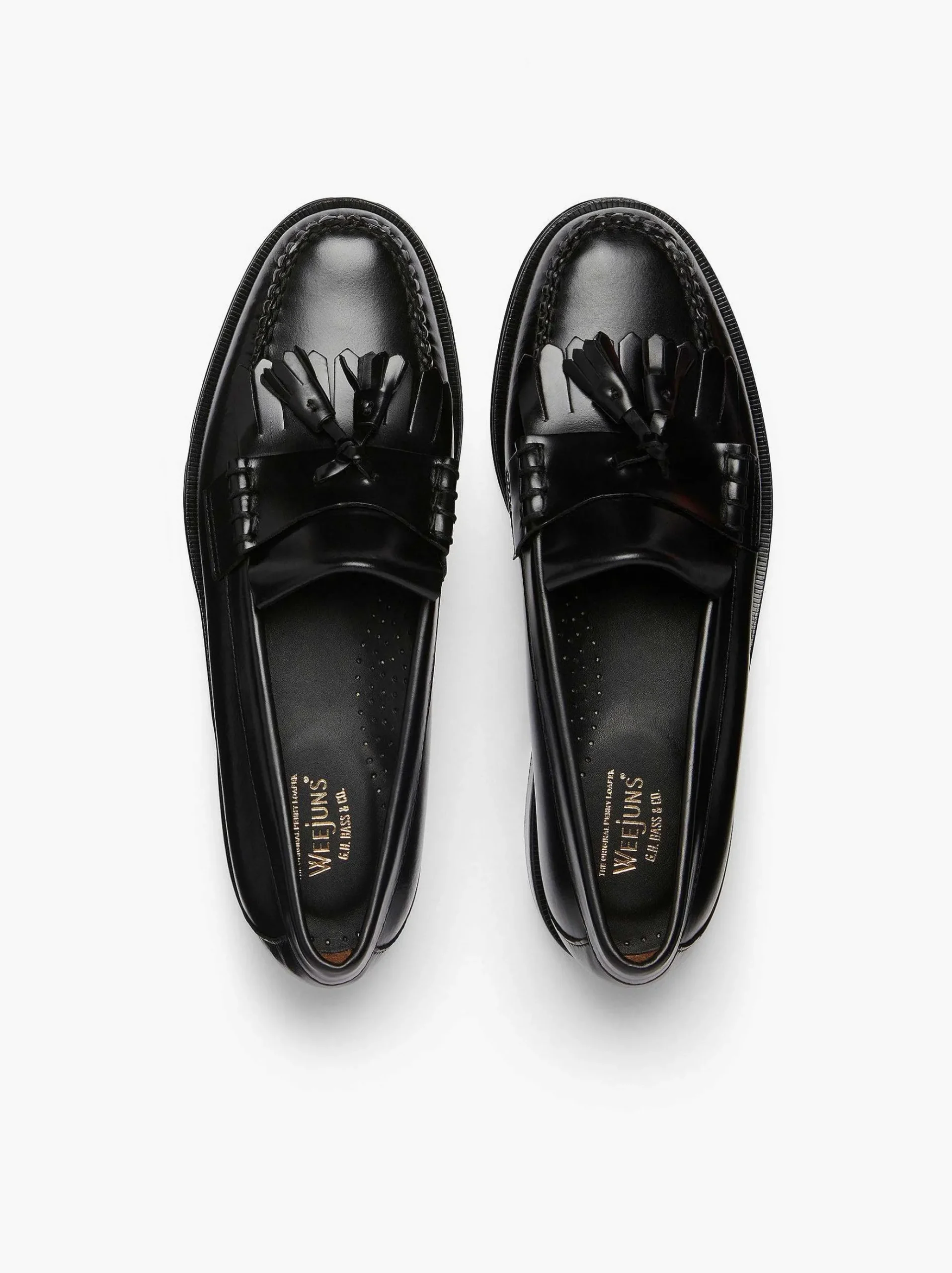 G.H.BASS Weejuns Layton Kiltie Loafers Black Best