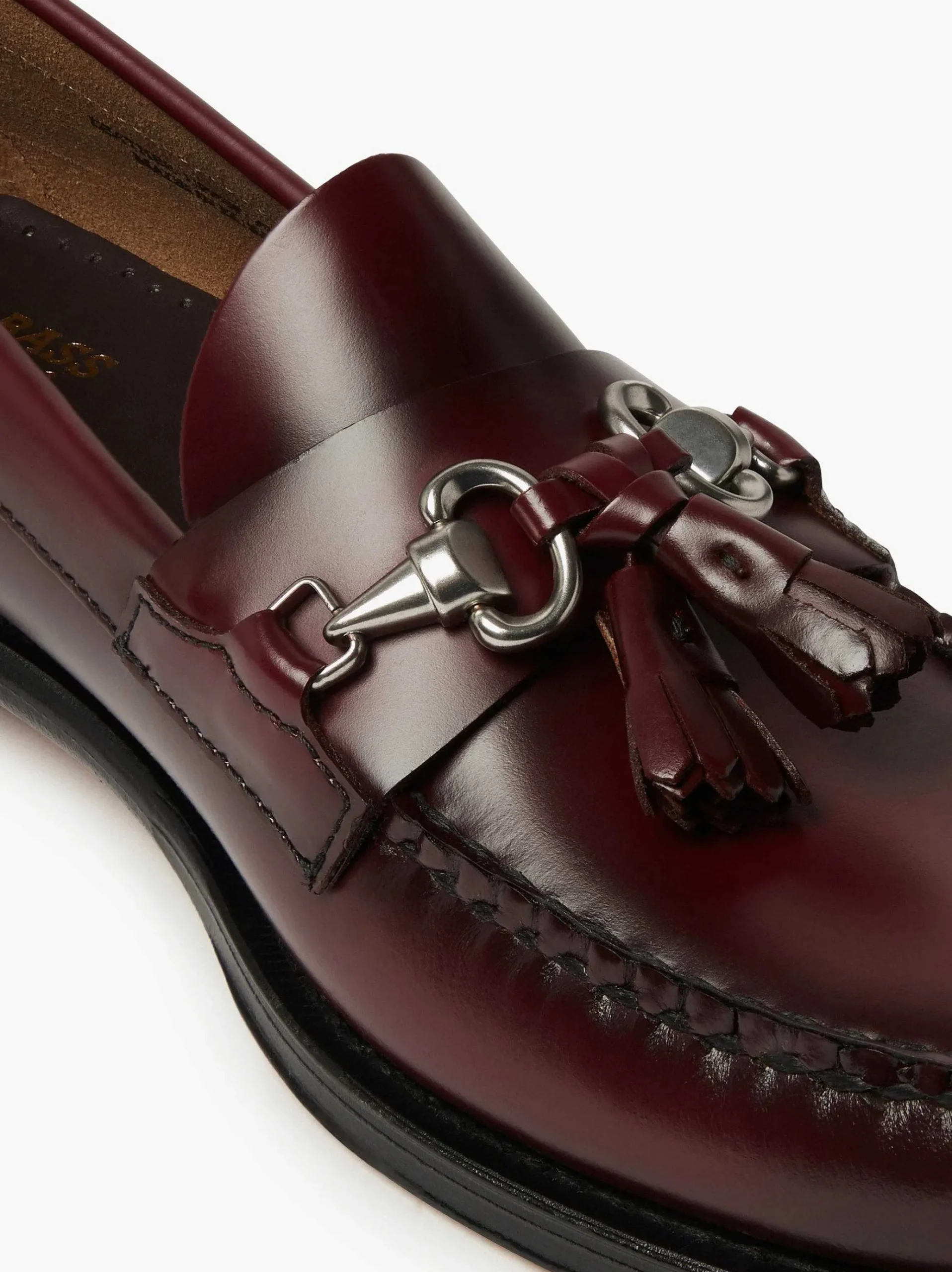 G.H.BASS Weejuns Lincoln Horsebit Tassel Loafers Wine Flash Sale