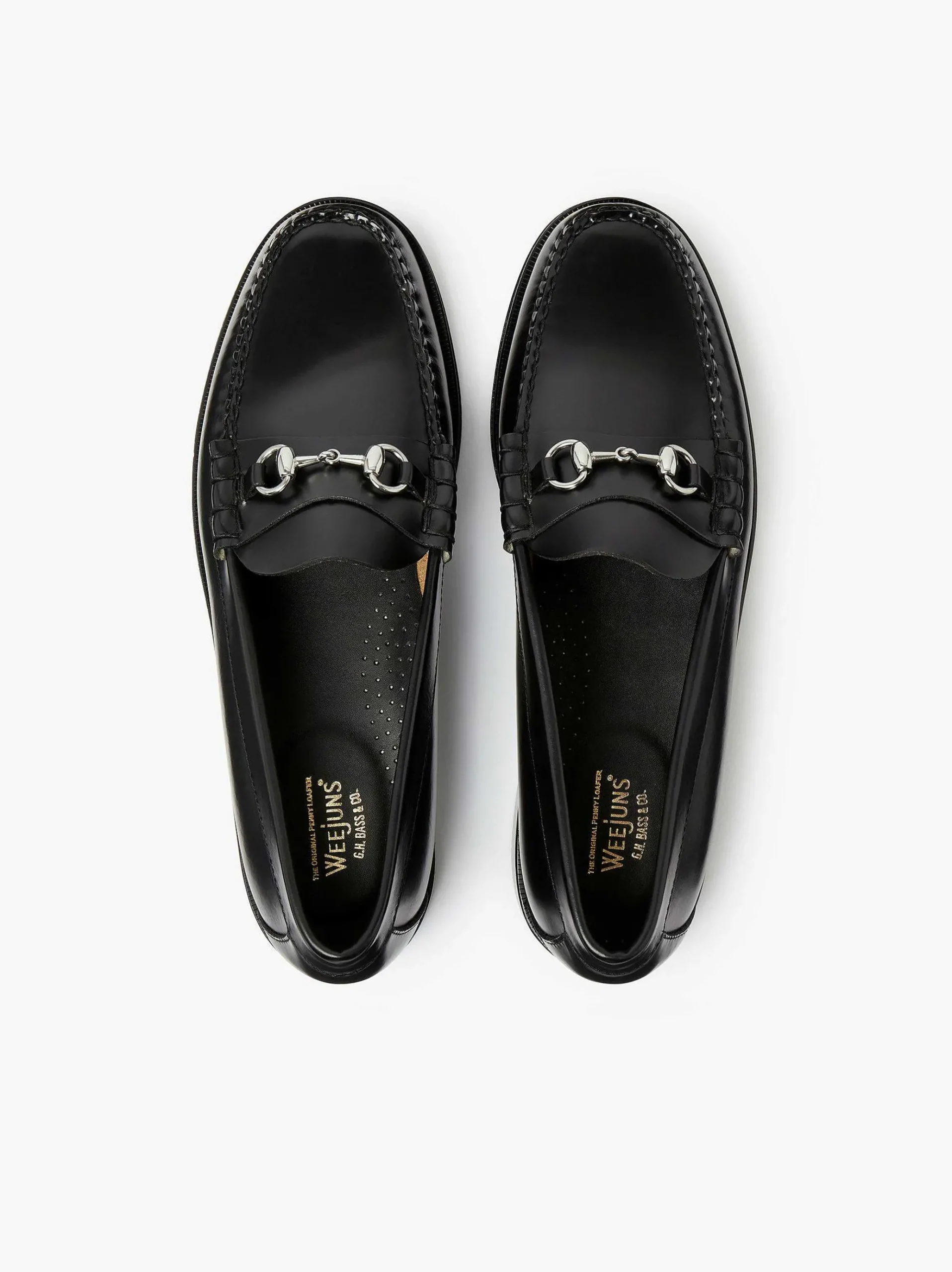 G.H.BASS Weejuns Lincoln Horsebit Loafers Black New