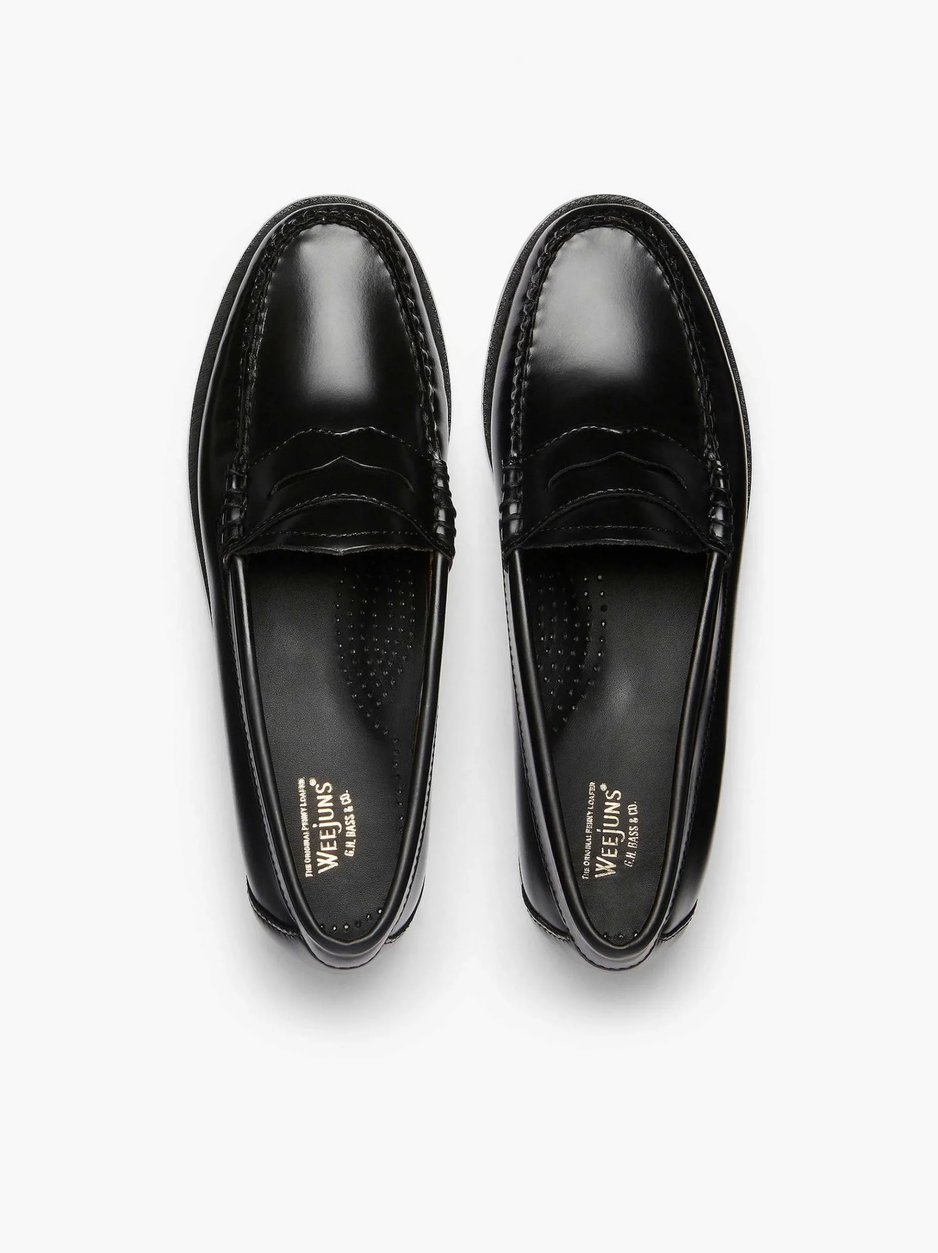 G.H.BASS Weejuns Penny Loafers Black Hot