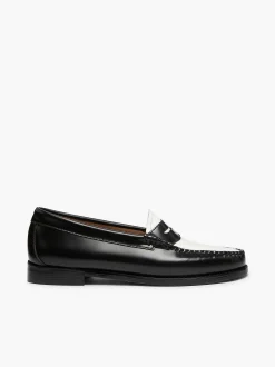 G.H.BASS Weejuns Penny Loafers Black & White Shop