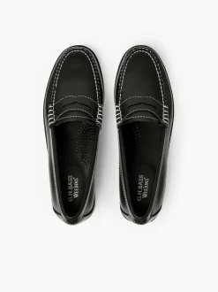 G.H.BASS Weejuns Penny Loafers Black New