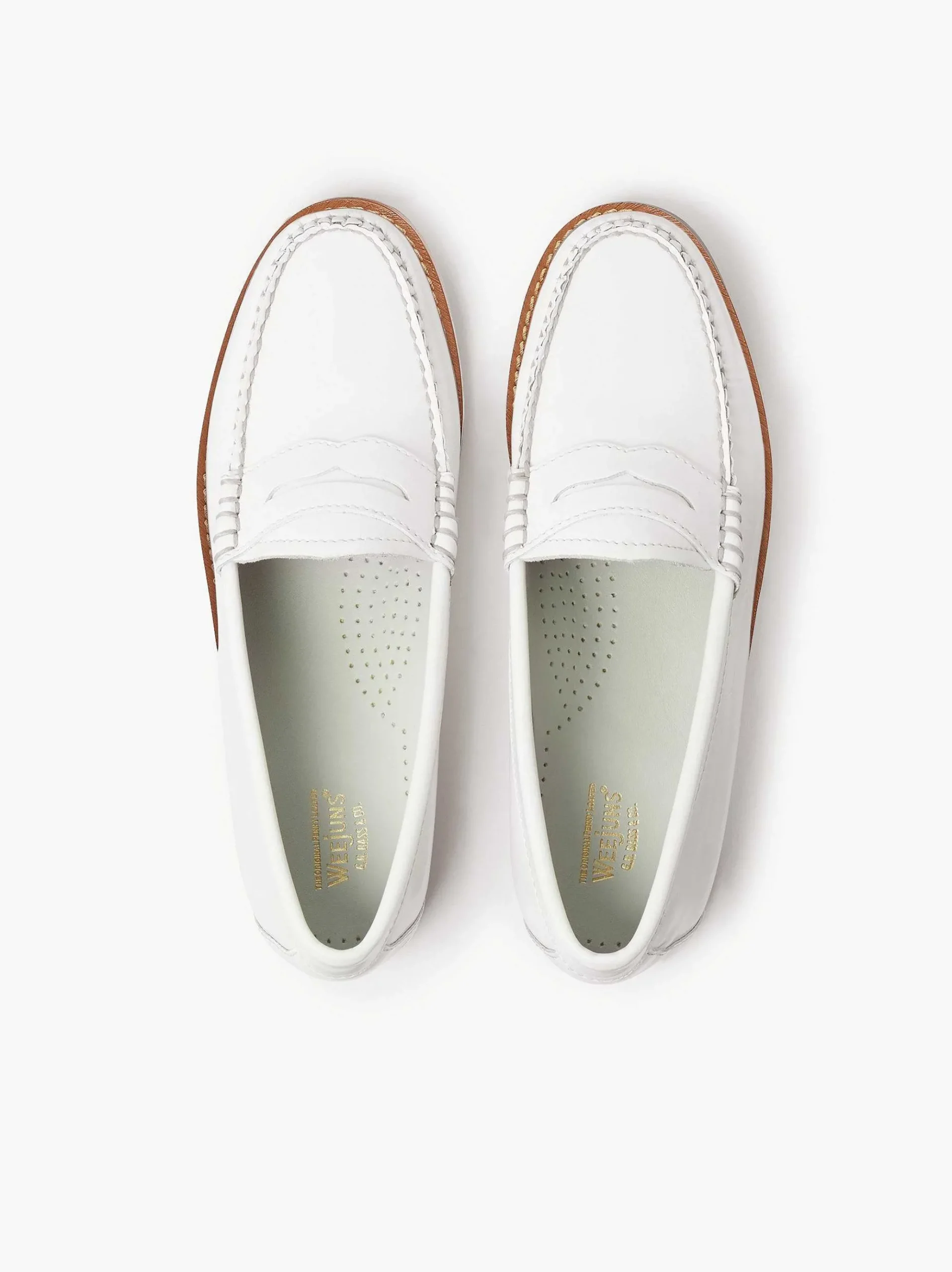 G.H.BASS Weejuns Penny Loafers White Store