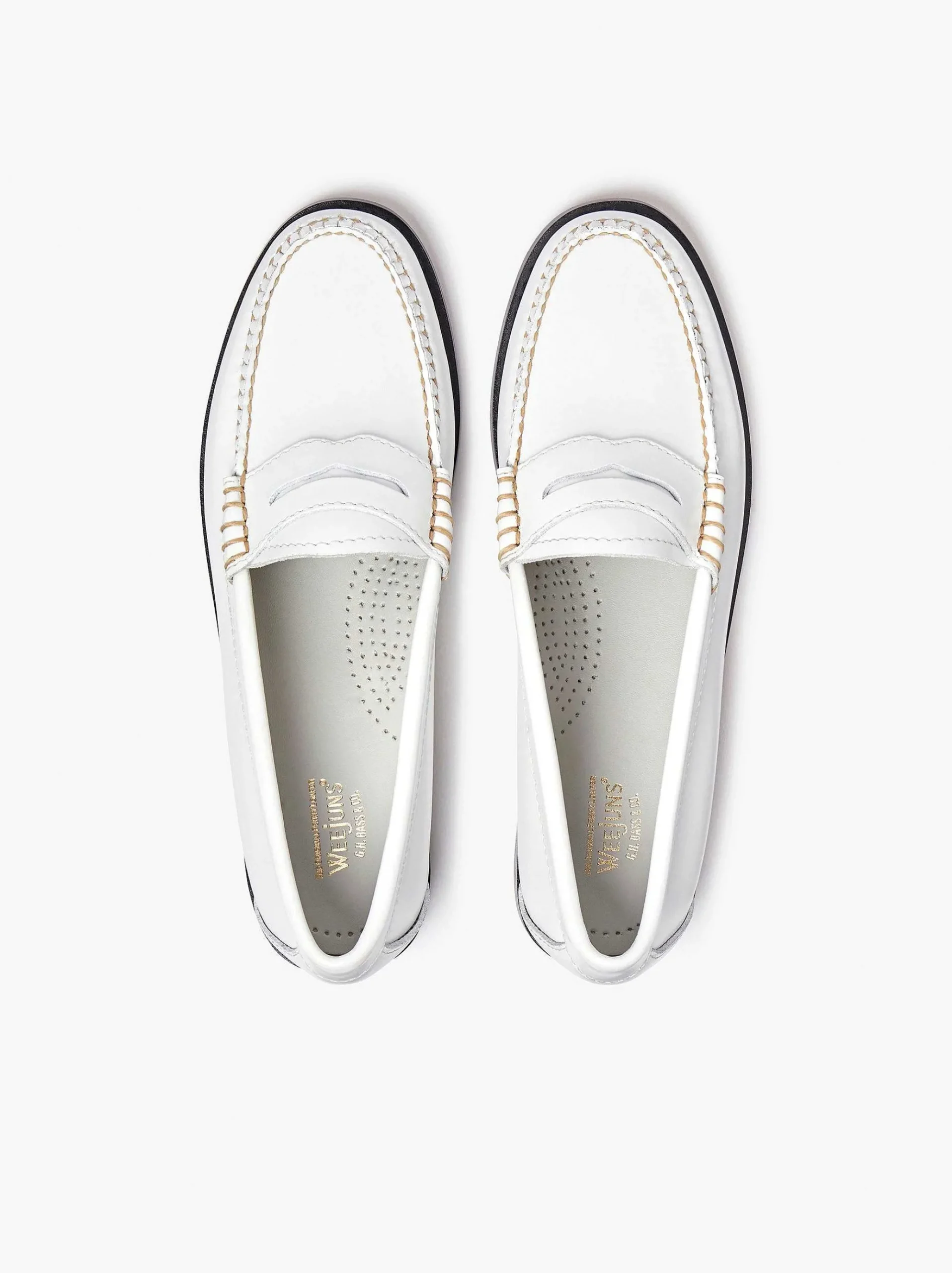 G.H.BASS Weejuns Penny Loafers White Shop