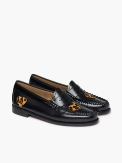 G.H.BASS Weejuns Penny Love Loafers Leopard Print & Black Shop