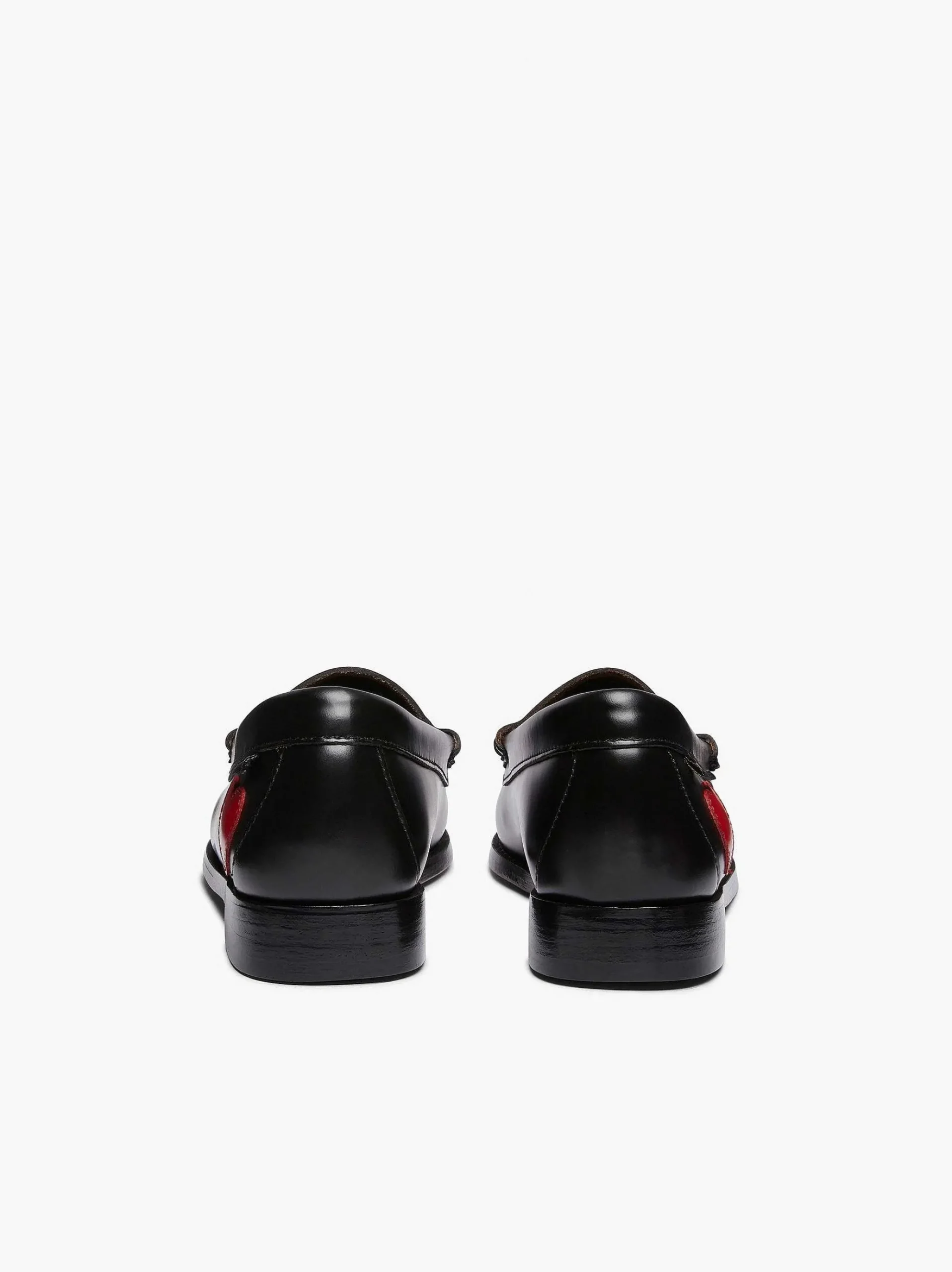 G.H.BASS Weejuns Penny Love Loafers Red & Black Outlet