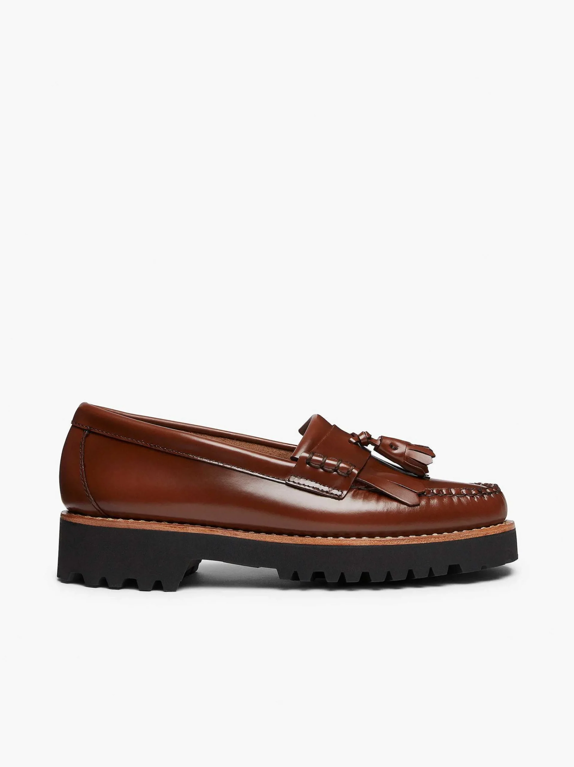 G.H.BASS Weejuns 90S Esther Kiltie Tassel Loafers Cognac Cheap