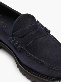 G.H.BASS Weejuns 90S Larson Penny Loafers Navy Fashion