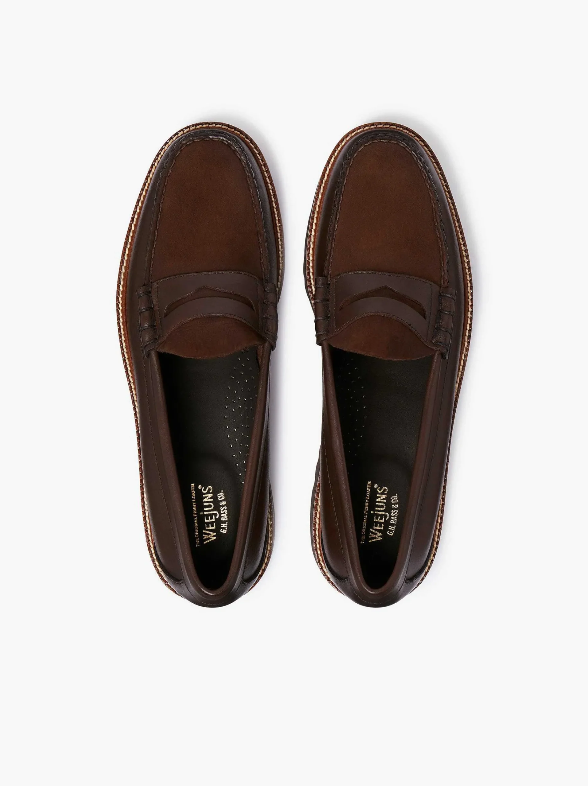 G.H.BASS Weejuns 90S Larson Penny Loafers Chocolate Fashion