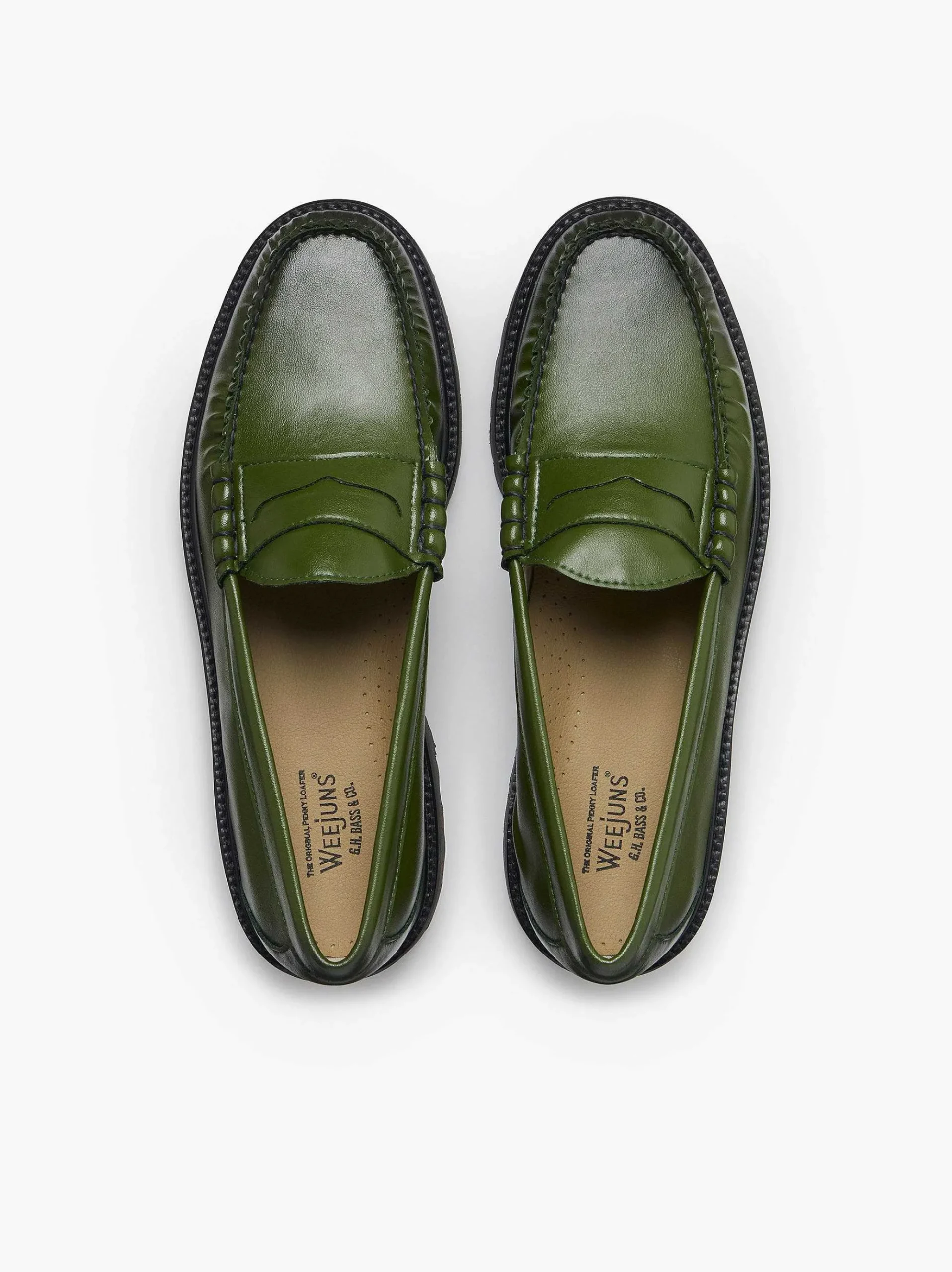G.H.BASS Weejuns 90S Larson Penny Loafers Dark Green Best Sale