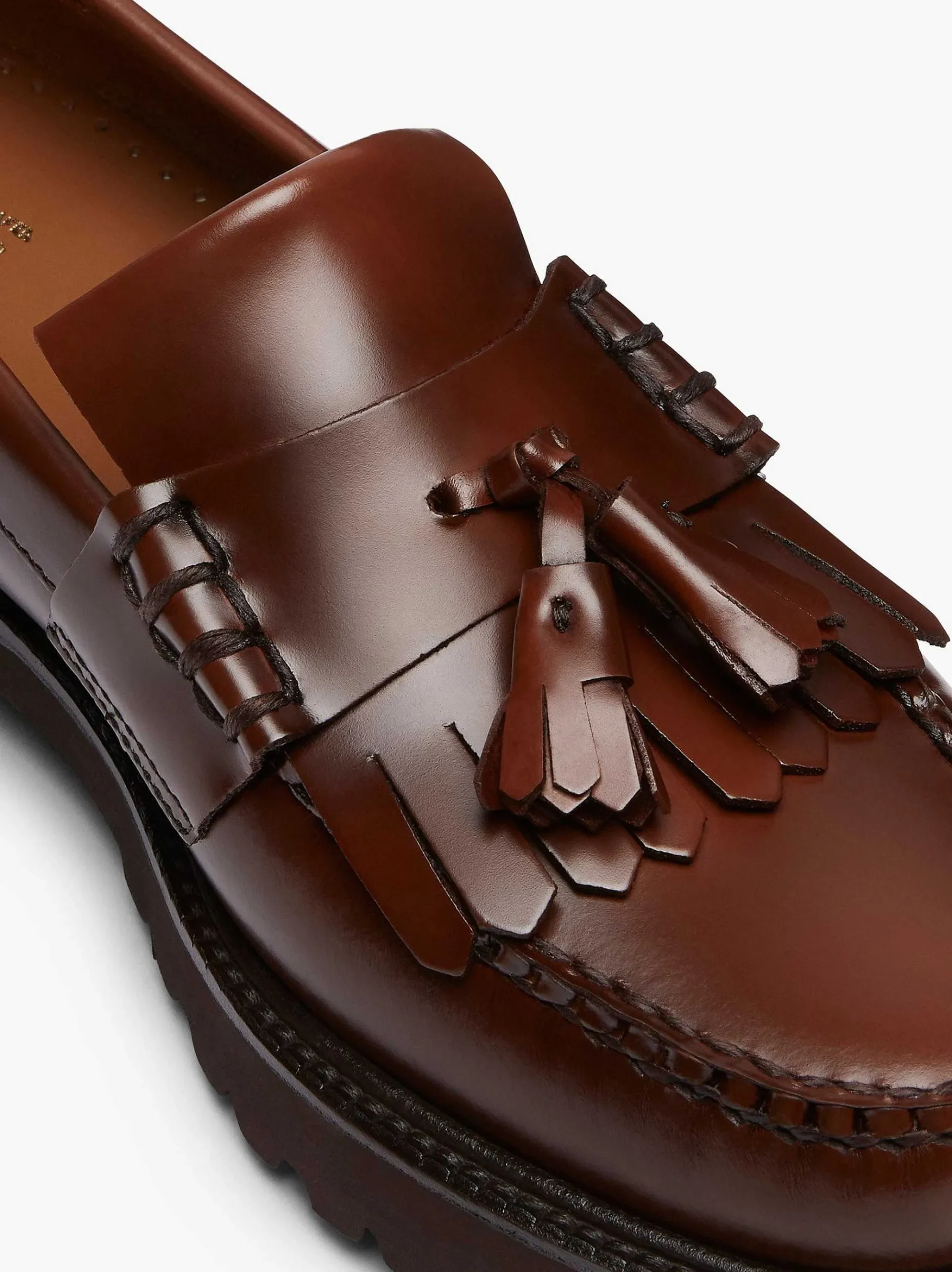 G.H.BASS Weejuns 90S Layton Ii Kiltie Loafers Brown Best