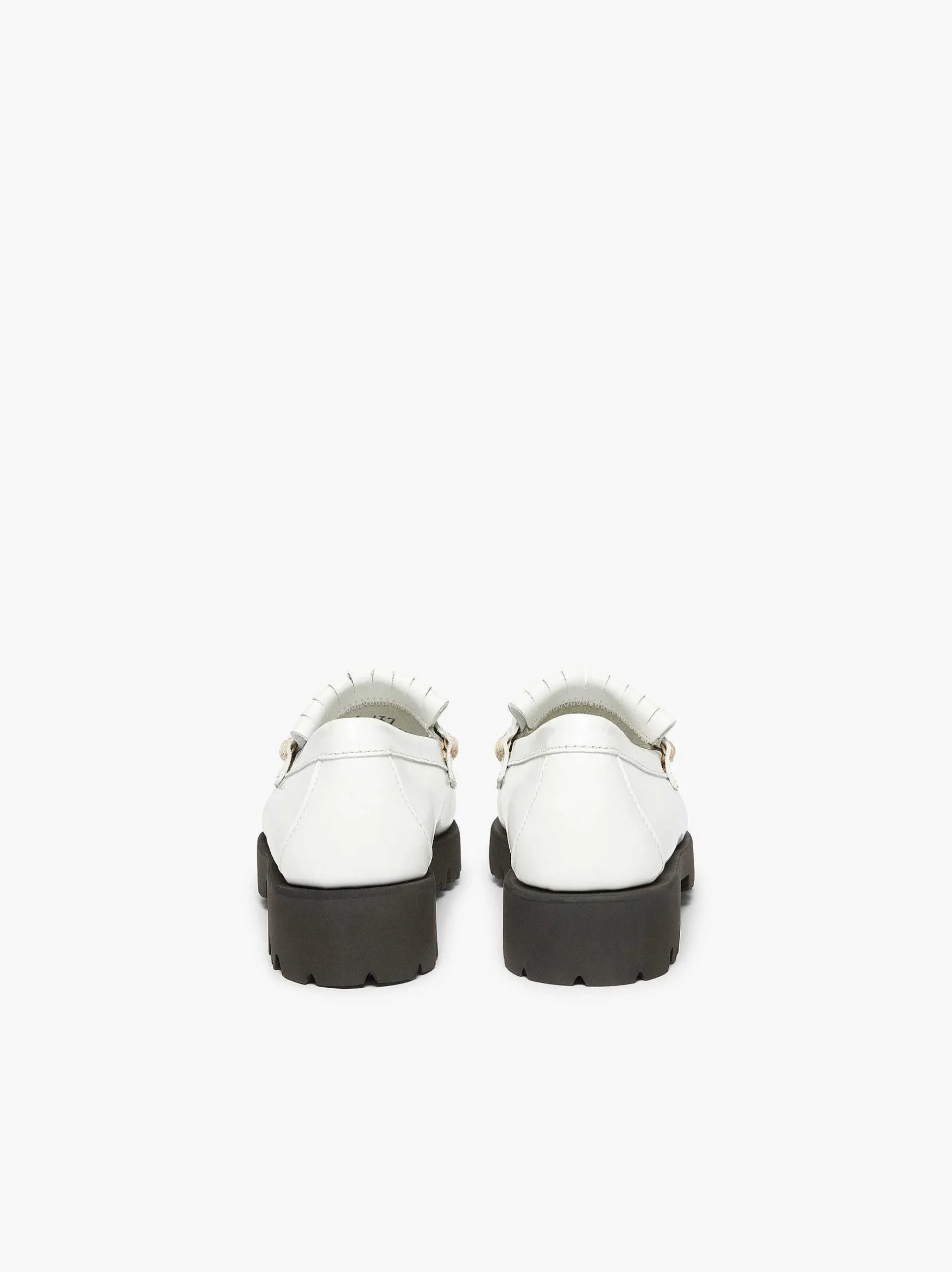G.H.BASS Weejuns 90S Lianna Horsebit Kiltie Loafers White Cheap