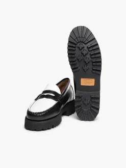 G.H.BASS Weejuns 90S Penny Loafers Black & White Outlet