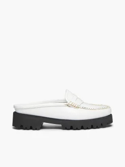 G.H.BASS Weejuns 90S Penny Slides White Flash Sale