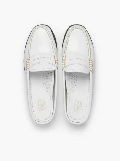 G.H.BASS Weejuns 90S Penny Slides White Flash Sale