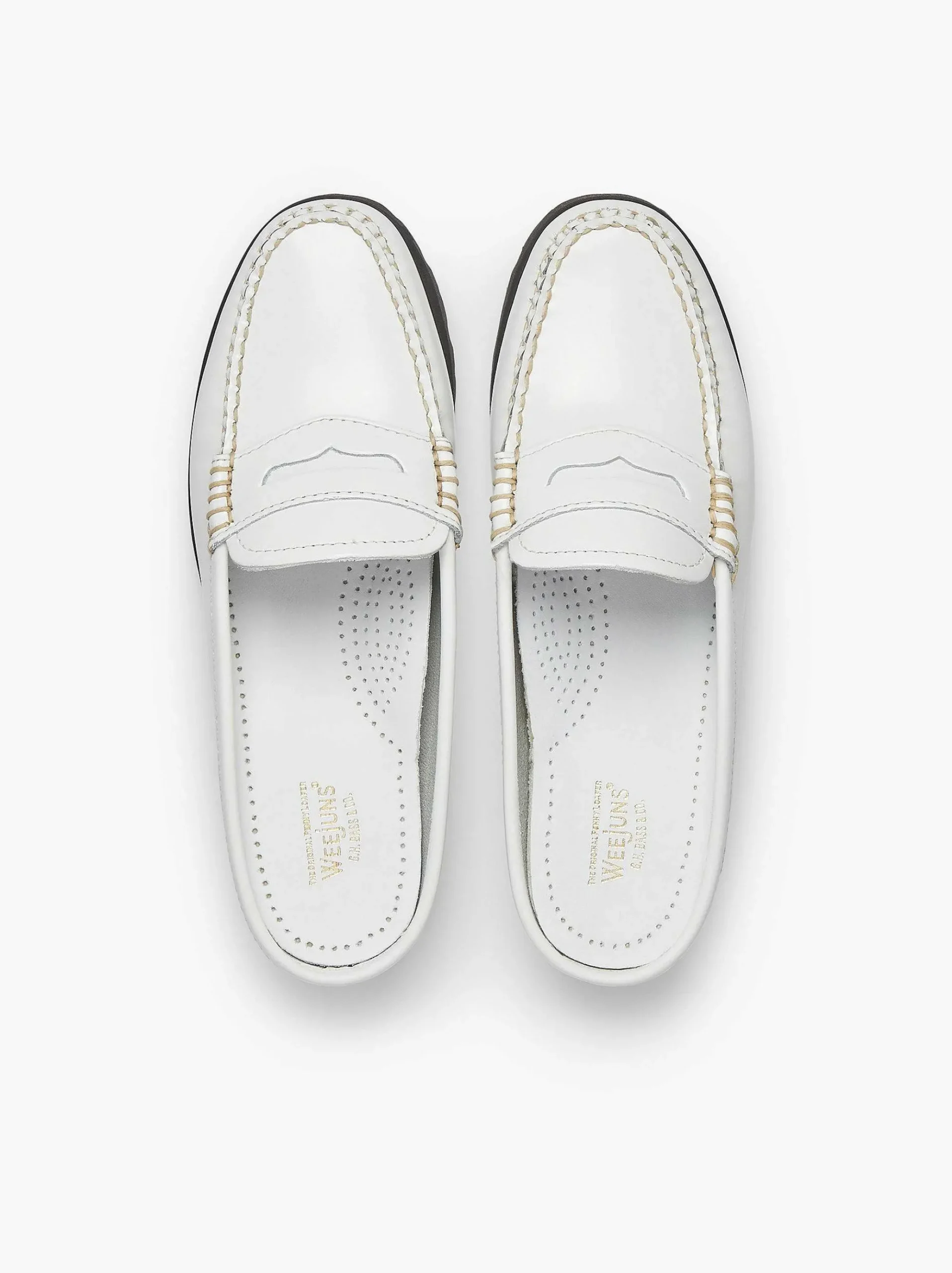 G.H.BASS Weejuns 90S Penny Slides White Flash Sale