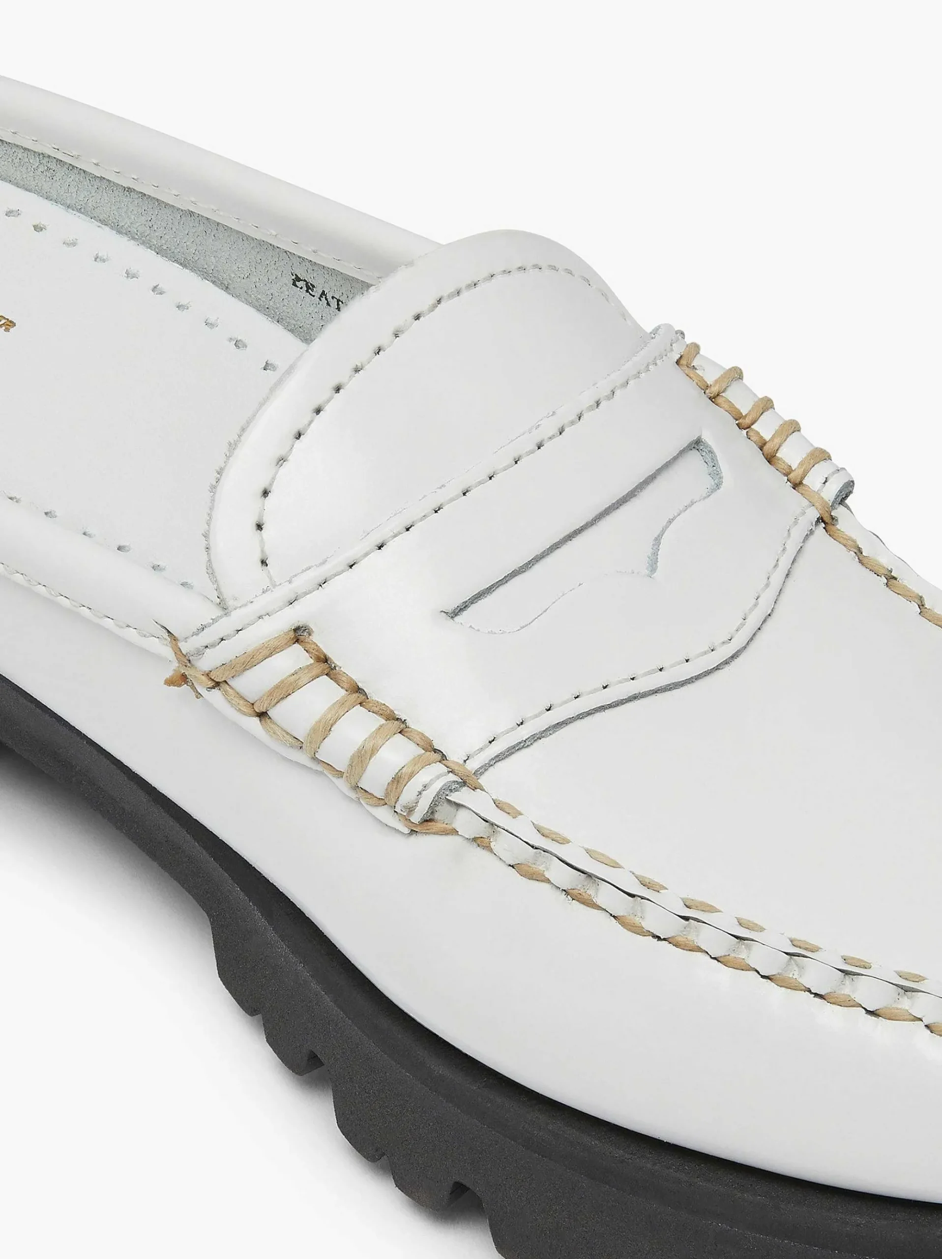 G.H.BASS Weejuns 90S Penny Slides White Flash Sale